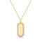 Gold Sparkling Tag Necklace